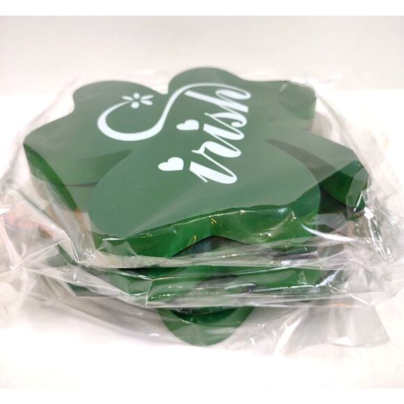 Jetec St. Patrick's Day Freestanding Shamrock Decor 4 Pieces Wooden Shamrock - Picture 3 of 8